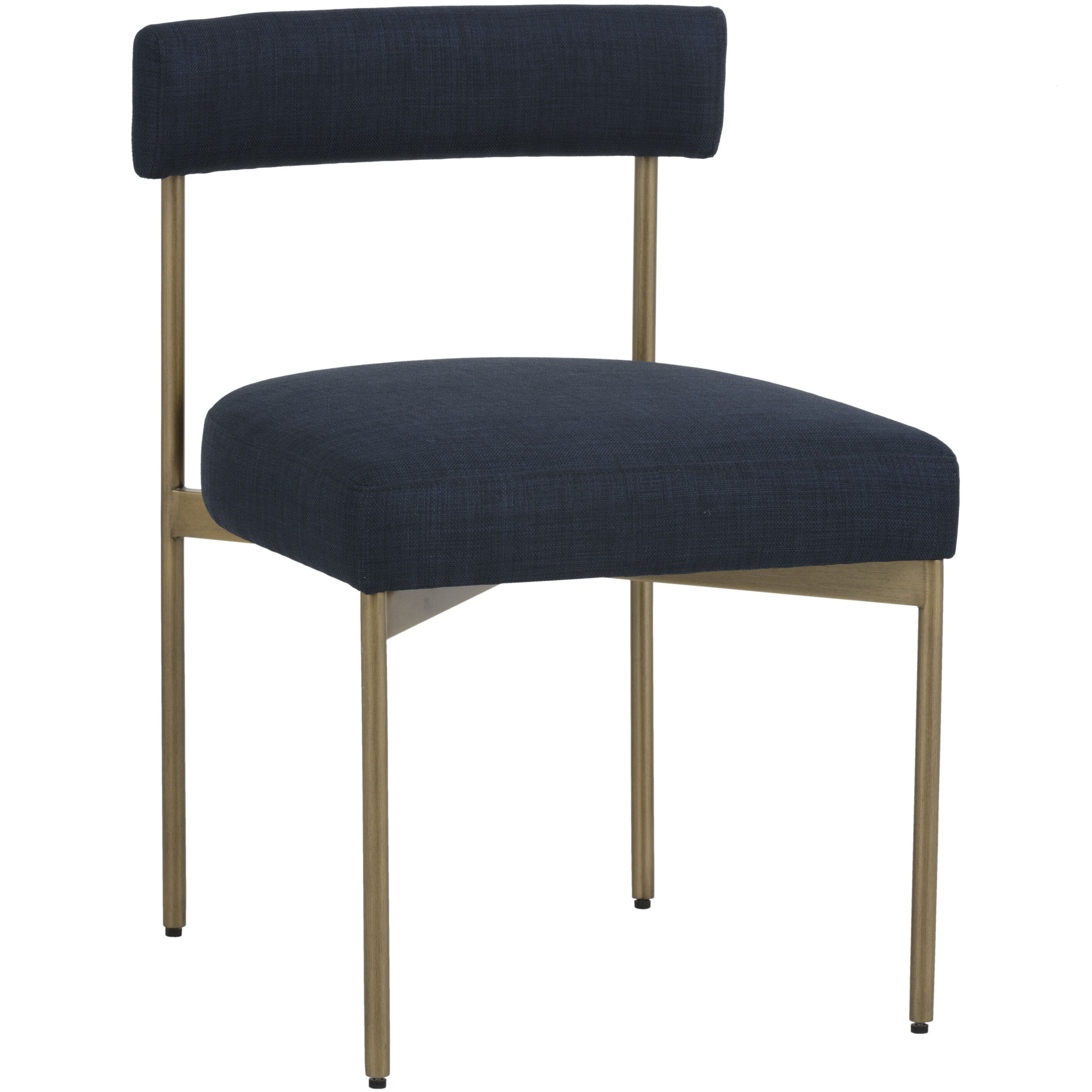 Seneca Antique Brass / Arena Navy Dining Chair, Set Of 2